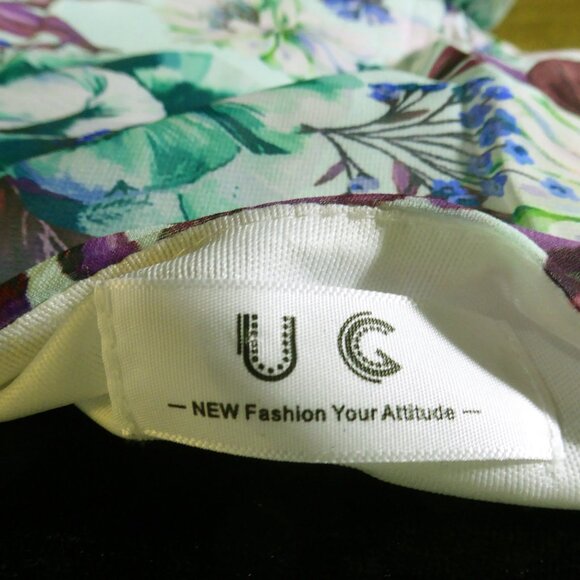 Elegant Mint Green Floral Edwardian inspired Tea gown Size M - L - Picture 5 of 9